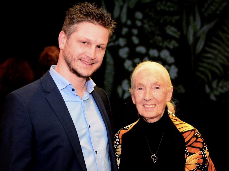 Koen Timmers and Jane Goodall